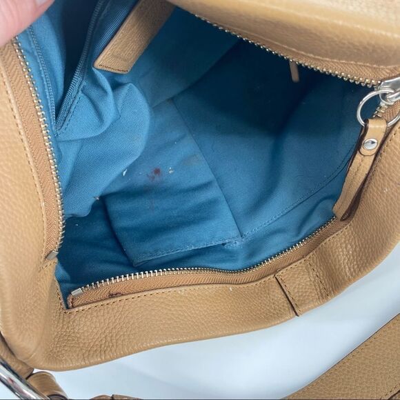 Coach Y2K Vintage F17125 Leather Shoulder Bag leather buckle hand bag tan brown‎ - Picture 7 of 14